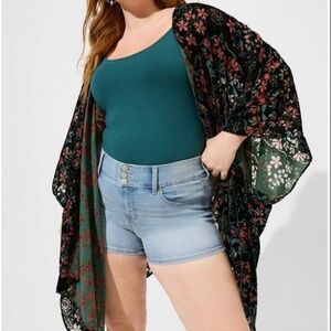 Ruana BOHO - Floral Velvet & Sheer - Never worn